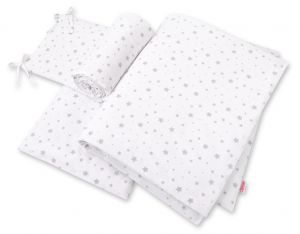 Bedding set 3-pcs - mini gray stars